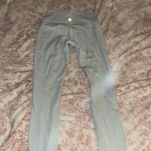 Light Blue High-Waisted Lululemon Leggings Double Lined